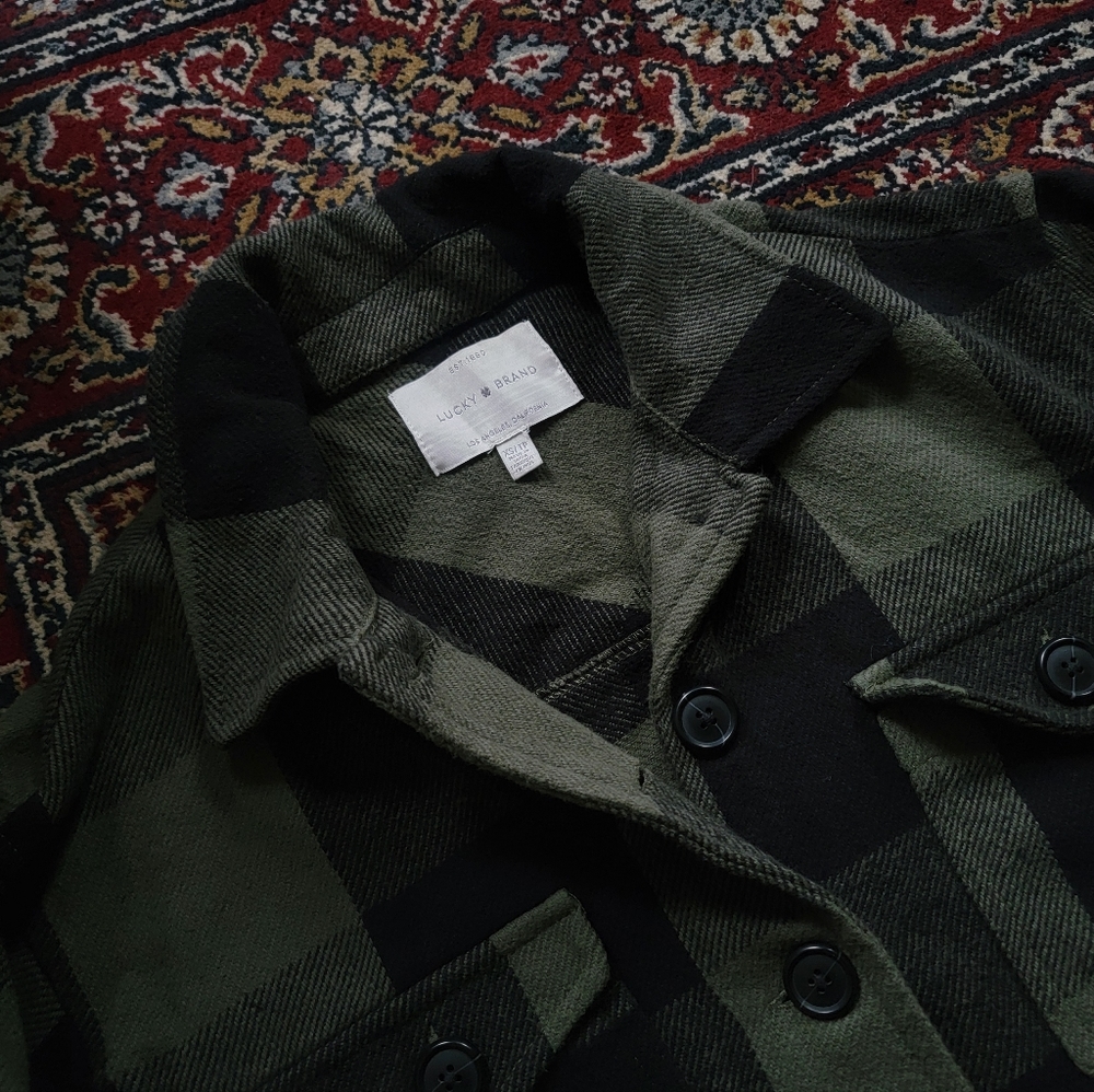 great and black plaid coat